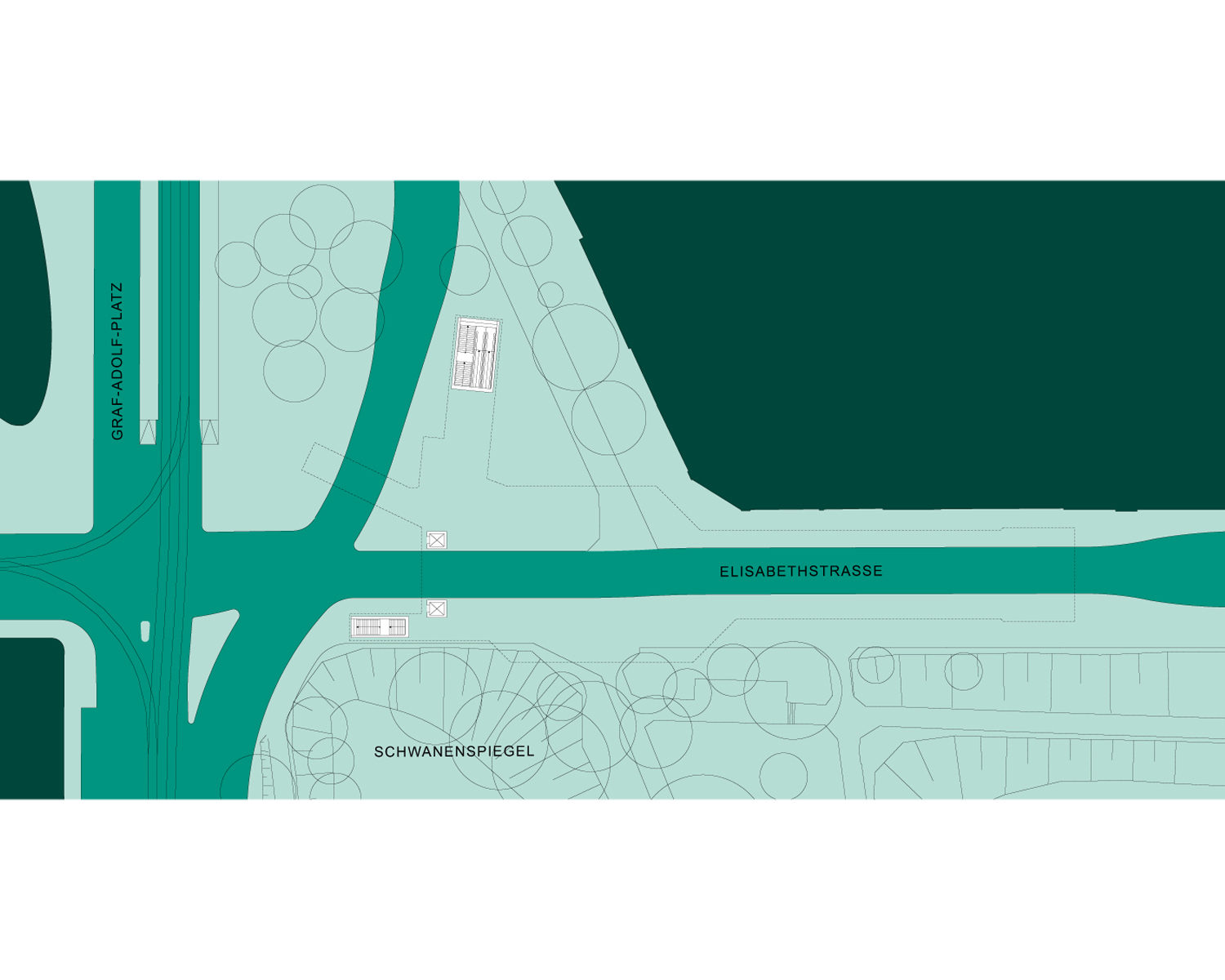 Wehrhahnlinie Duesseldorf, Stations, Graf Adolf Platz, Spatial Conception, Raeumliches Konzept, Manuel Franke, netzwerkarchitekten, Photo netzwerkarchitekten