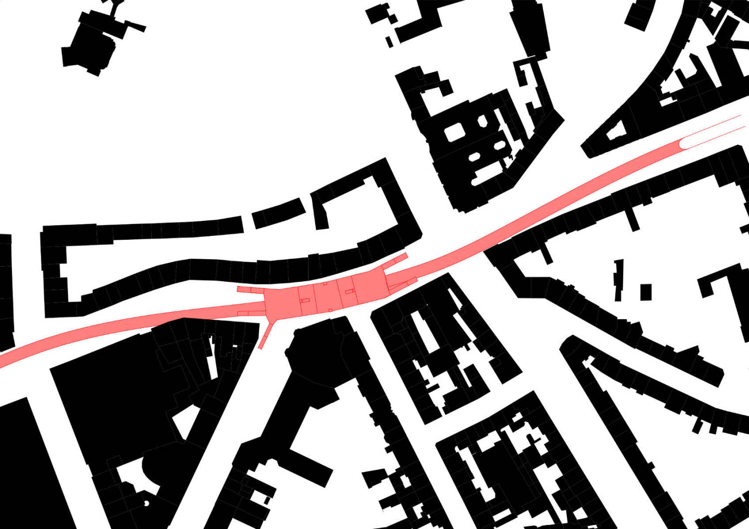 Wehrhahnlinie Duesseldorf, Stations, Pempelforter Strasse, Spatial Conception, Raeumliches Konzept, Heike Klussmann, Schwarzplan